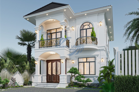 Thiết kế thi công nhà tân cổ mái Nhật - Ninh Bình